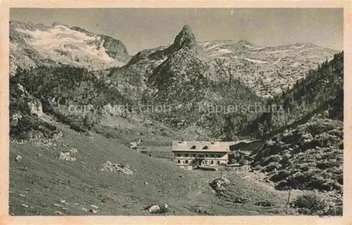 AK / Ansichtskarte Funtenseehaus Kaerlingerhaus 1620m Berchtesgaden Bayern im Steinernen Meer mit dem Schottmalhorn