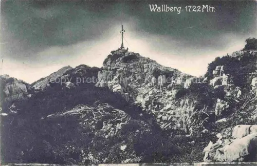 AK / Ansichtskarte Wallberg 1723m Tegernsee Bayern Panorama Gipfelkreuz