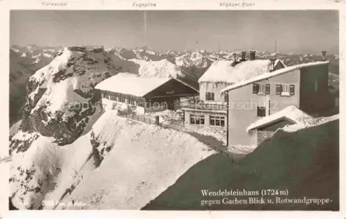 AK / Ansichtskarte Wendelsteinhaus 1724m Bayrischzell Bayern mit Gachenblick und Rotwandgruppe