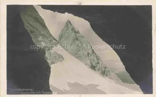 AK / Ansichtskarte Zugspitze Garmisch-Partenkirchen Bayern Blick zum Stopselzieher aufs Sonnenspitzl