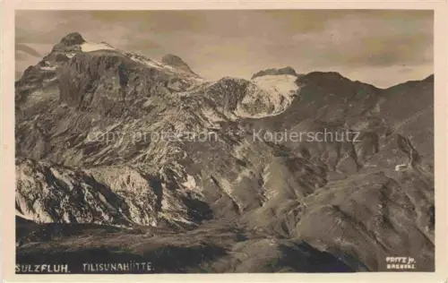 AK / Ansichtskarte Tilisunahuette 2211m Montafon Bludenz Vorarlberg AT mit Sulzfluh