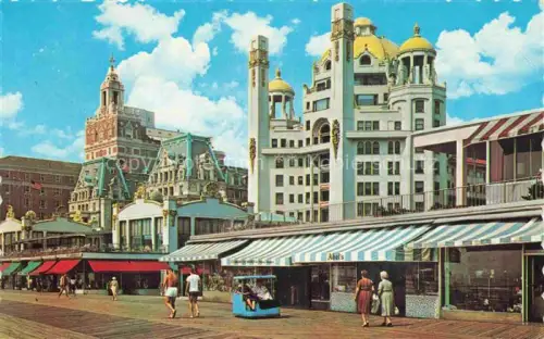 AK / Ansichtskarte Atlantic City New Jersey USA Partial view auction galleries city boardwalk