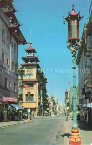 AK / Ansichtskarte SAN FRANCISCO California USA Chinatown Grant Street with its ornamental lamp posts