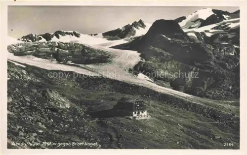 AK / Ansichtskarte Vent  oetztal Tirol AT Vernagthuette Berghaus Blick gegen Brochkogel oetztaler Alpen