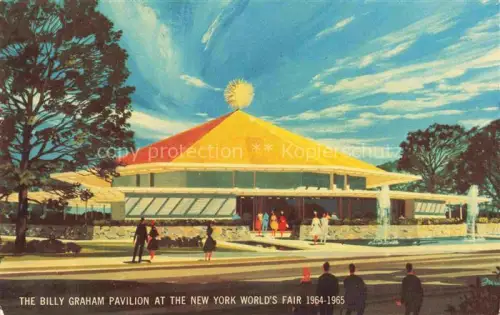 AK / Ansichtskarte NEW YORK City USA The Billy Graham Pavilion at the New York World's Fair Illustration