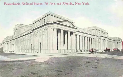 AK / Ansichtskarte NEW YORK City USA Pennsylvania Railroad Station Illustration