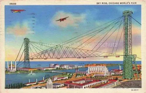 AK / Ansichtskarte CHICAGO  Illinois USA Sky Ride Chicago World's Fair Illustration