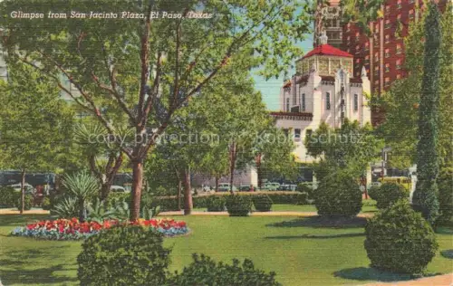 AK / Ansichtskarte EL PASO  Texas USA Glimpse Park from San Jacinto Plaza