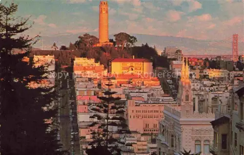 AK / Ansichtskarte SAN FRANCISCO California USA Historic Telegraph Hill and the famous Coit Tower