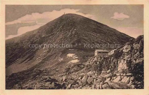 AK / Ansichtskarte Krottenkopfhuette 1955m Eschenlohe Panorama