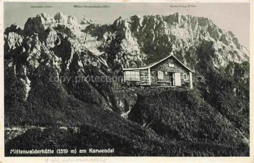 AK / Ansichtskarte Mittenwalderhuette 1519m Garmisch Bayern am Karwendel