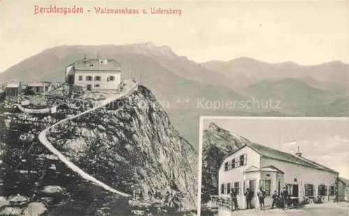 AK / Ansichtskarte BERCHTESGADEN Bayern Watzmannhaus und Untersberg