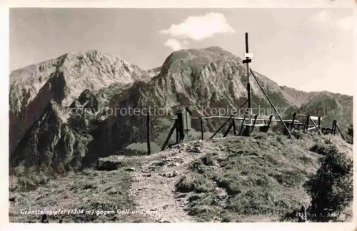 AK / Ansichtskarte Gruensteingipfel 1304m Berchtesgaden mit Goell und Brett