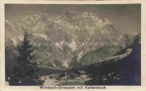 AK / Ansichtskarte Wimbach-Griesalm Wimbachgriesalm Berchtesgaden Bayern mit Kalterstock