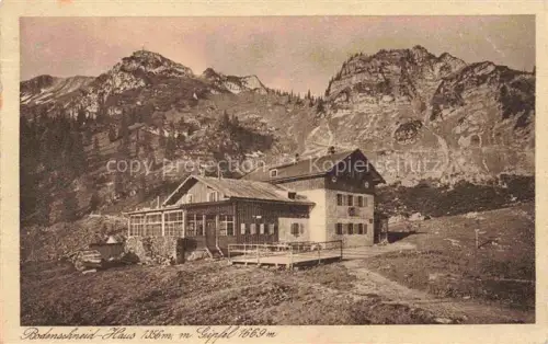 AK / Ansichtskarte Bodenscheidhaus 1669m Miesbach Bayern mit Gipfel