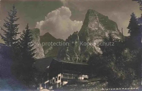 AK / Ansichtskarte Hinterbaerenbad Kaisertal Tirol AT Berghuette Panorama