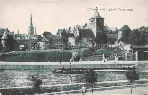 AK / Ansichtskarte LueBECK  CITY Burgtor Panorama