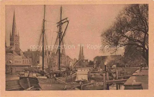 AK / Ansichtskarte LueBECK  CITY Partie an der Untertrave