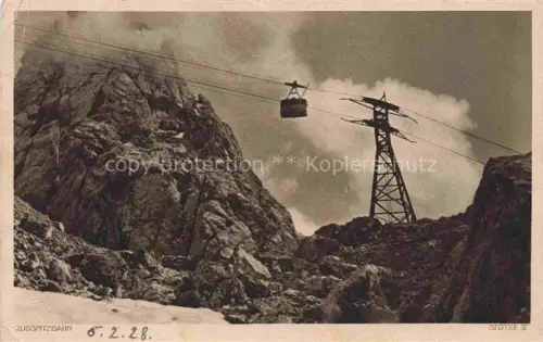 AK / Ansichtskarte Zugspitzbahn Garmisch-Partenkirchen Bayern Panorama