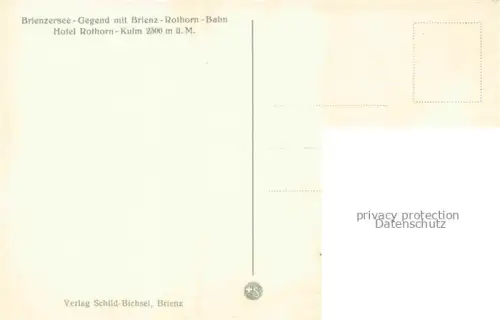 AK / Ansichtskarte Brienz Brienzersee BE mit Brien Rothorn Bahn Hotel Rothorn Kulm