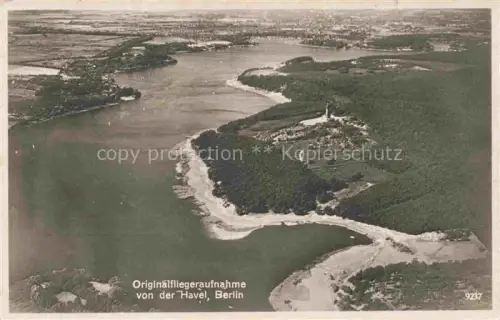 AK / Ansichtskarte Grunewald CHARLOTTENBURG-WILMERSDORF BERLIN Fliegeraufnahme mit Havel