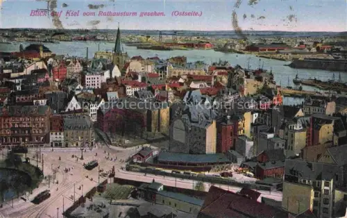 AK / Ansichtskarte KIEL  CITY Blick vom Rathausturm Ostseite