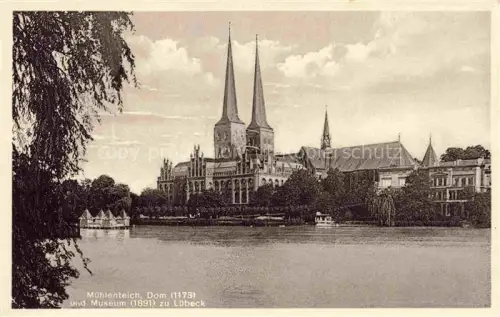 AK / Ansichtskarte LueBECK  CITY Muehlenteich Dom und Museum