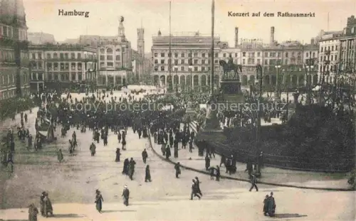 AK / Ansichtskarte HAMBURG  CITY Konzert auf dem Rathausmarkt