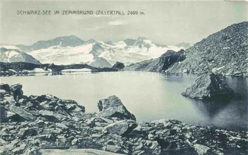 AK / Ansichtskarte Kitzbuehel Tirol AT Schwarzsee im Zemmgrund Bergsee Alpenpanorama