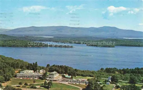 AK / Ansichtskarte Weirs Laconia New Hampshire USA Lake Winnipesaukee's Most Scenic Resort Shangri-La aerial view