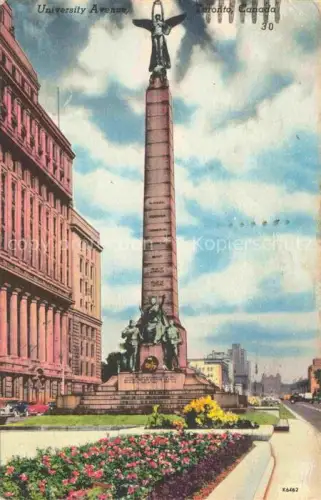 AK / Ansichtskarte TORONTO Ontario Canada University Avenue Monument