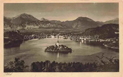 AK / Ansichtskarte Bled Slovenia Panorama Marienkirche Insel Bleder See