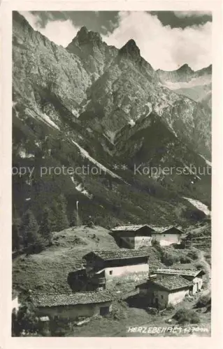 AK / Ansichtskarte Herzebenalm 1280m Pinnistal Neustift Stubaital Tirol AT Panorama Hochgebirge Stubaier Alpen