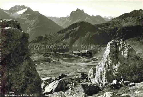 AK / Ansichtskarte Ulmerhuette Ulmer-Huette 2280m Vorarlberg AT Berghaus Blick gegen Patteriol Gebirgspanorama