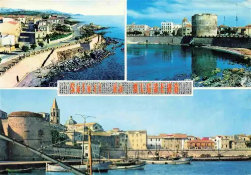 AK / Ansichtskarte Alghero Sardegna IT Teilansichten Hafen Kuestenpanorama