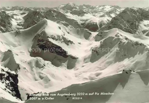 AK / Ansichtskarte Silvretta GR Blick vom Augstenberg auf Piz Minschun und Ortler