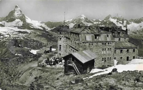 AK / Ansichtskarte Gornergrat 3135m Zermatt VS Hotel und Station