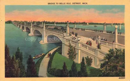 AK / Ansichtskarte Belle Isle DETROIT Michigan USA Bridge