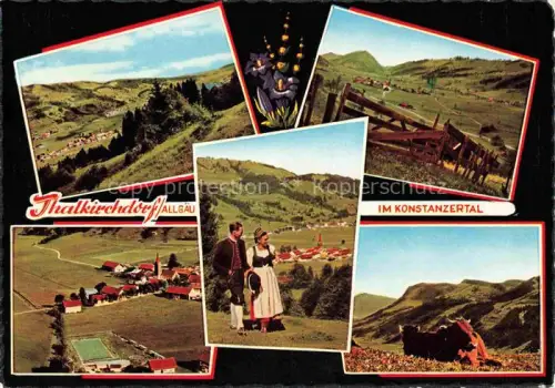 AK / Ansichtskarte Thalkirchdorf Oberstaufen im Konstanzertal Panorama Fliegeraufnahme