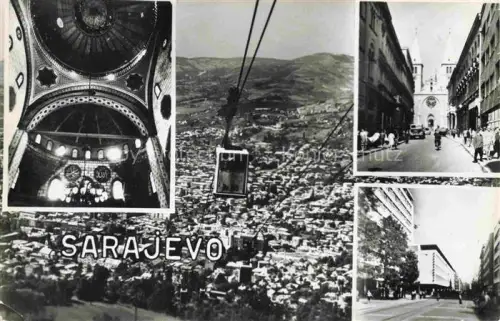 AK / Ansichtskarte SARAJEVO Sarajewo Bosnia-Herzegovina Panorama Seilbahn Ortspartien