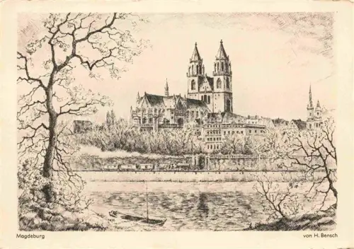 AK / Ansichtskarte MAGDEBURG  CITY Altes Staedtebild mit Dom