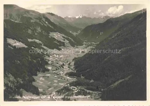 AK / Ansichtskarte St Jakob Defereggen Tirol AT Totalansicht gegen Hochschober Hohe Tauern