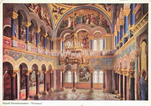 AK / Ansichtskarte NEUSCHWANSTEIN (Schloss) Schwangau Ostallgaeu Bayern Schloss Thronsaal Royal Hall