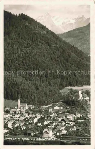 AK / Ansichtskarte Landeck  Tirol AT Teilansicht Blick gegen Kaunergrat oetztaler Alpen