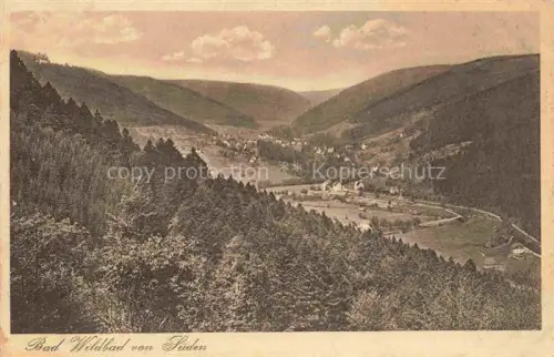 AK / Ansichtskarte BAD WILDBAD  Schwarzwald BW Panorama Blick von Sueden