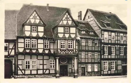 AK / Ansichtskarte Quedlinburg Harz Klopstockhaus Historisches Gebaeude Fachwerk
