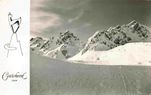 AK / Ansichtskarte Courchevel Saint-Bon-Tarentaise Albertville 73 Savoie Winterpanorama Croix des Verdans et le Rocher de la Loze