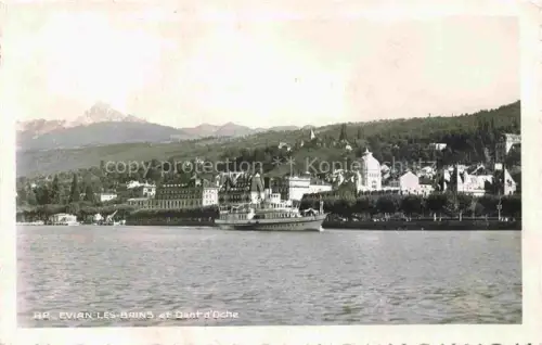 AK / Ansichtskarte Evian-les-Bains Thonon-les-Bains 74 Haute-Savoie Ansicht vom Genfersee aus Bick gegen Dent d'Oche