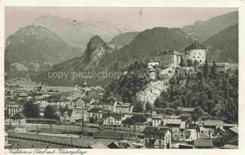 AK / Ansichtskarte KUFSTEIN Tirol AT Panorama Schloss Blick gegen Kaisergebirge