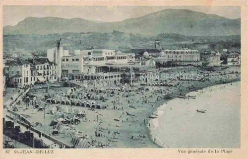 AK / Ansichtskarte ST-JEAN-DE-LUZ Bayonne 64 Pyrenees-Atlantiques Vue générale aérienne de la plage